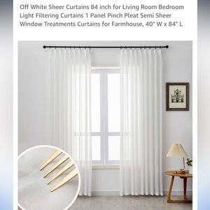 selling white sheer curtains